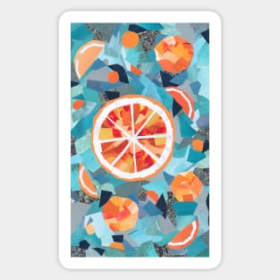 Teal Oranges Sticker